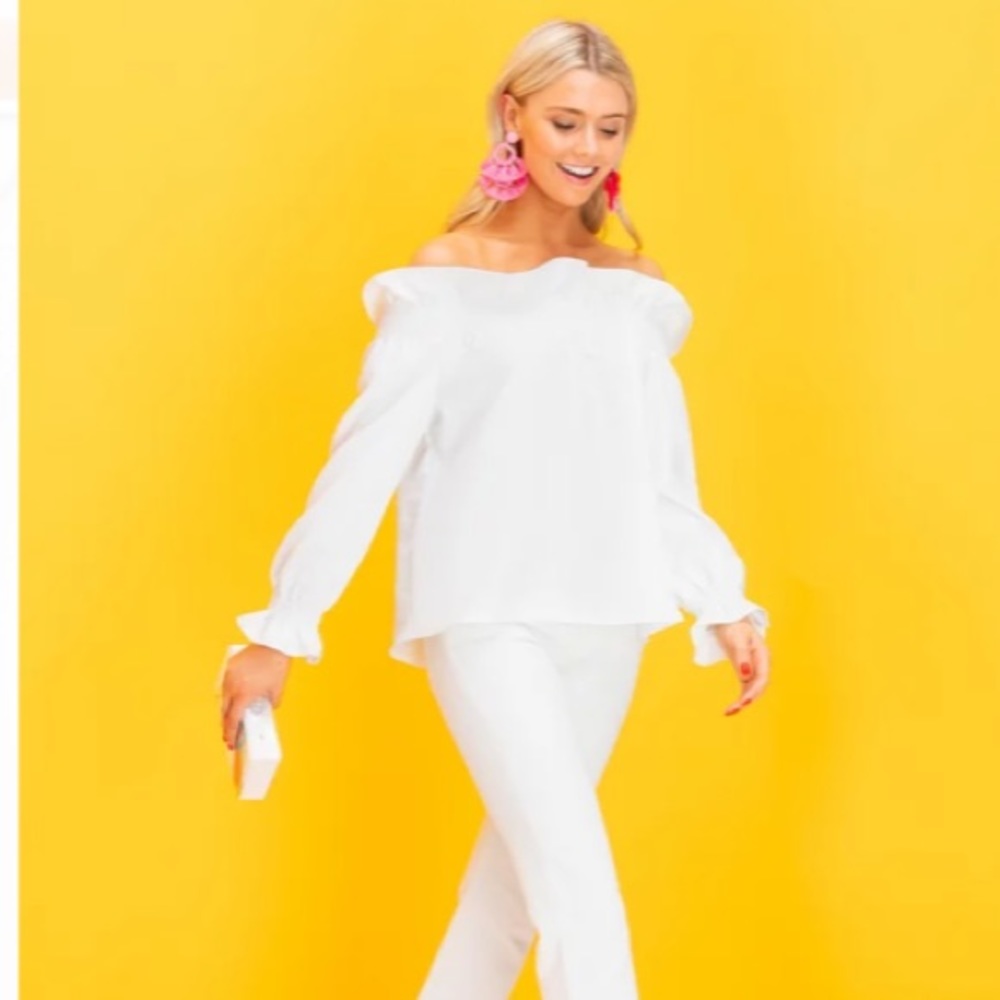 White Off the Shoulder Marguerite Blouse
TUCKERNUCK - Picture 9 of 16